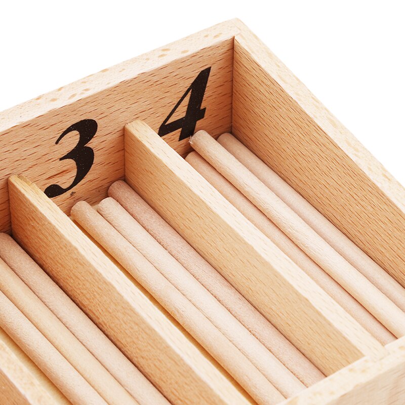 Wooden Montessori Spindle Box (45pcs)