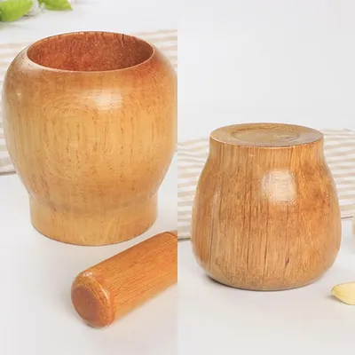 Wooden Mortar and Pestle Kitchen Tool Wooden Mortar and Pestle Kitchen Tool