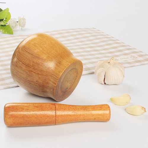 Wooden Mortar and Pestle Kitchen Tool Wooden Mortar and Pestle Kitchen Tool