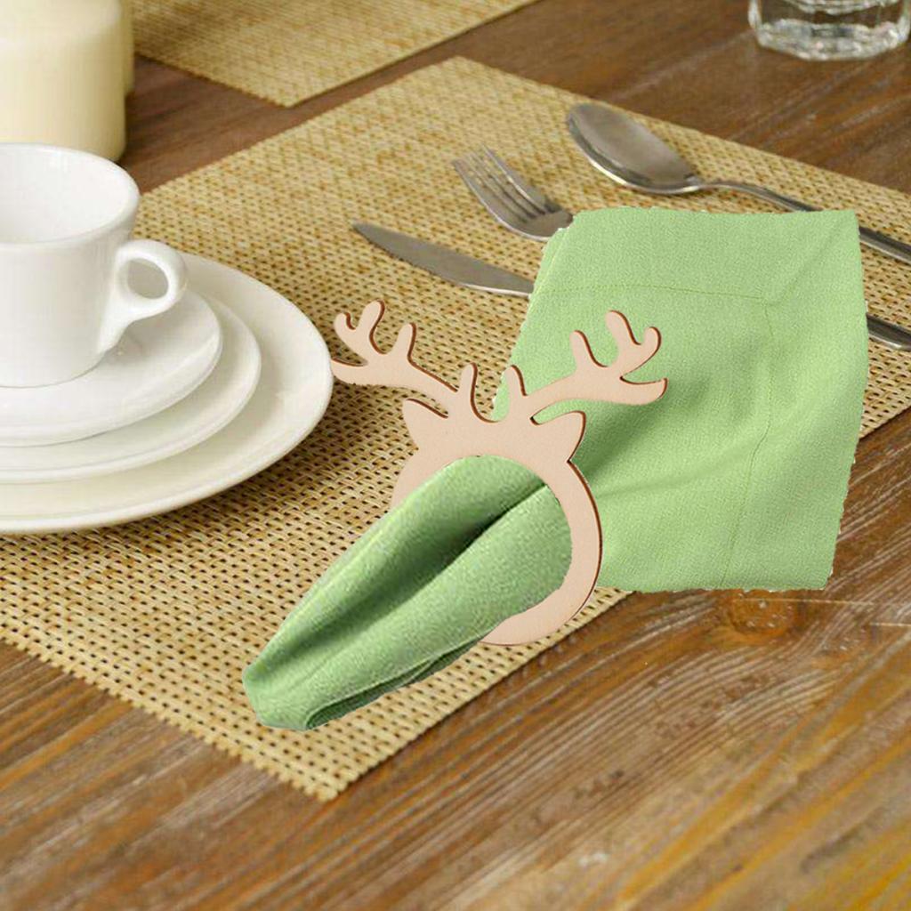 Wooden Napkin Rings Deer Design (10pcs) Wooden Napkin Rings Deer Design (10pcs)