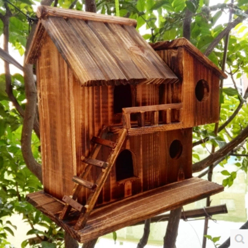 Wooden Outdoor Bird House Wooden Outdoor Bird House