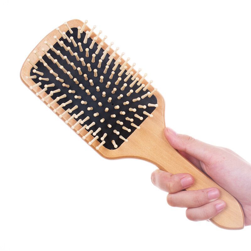Wooden Paddle Hair Brush Scalp Massager