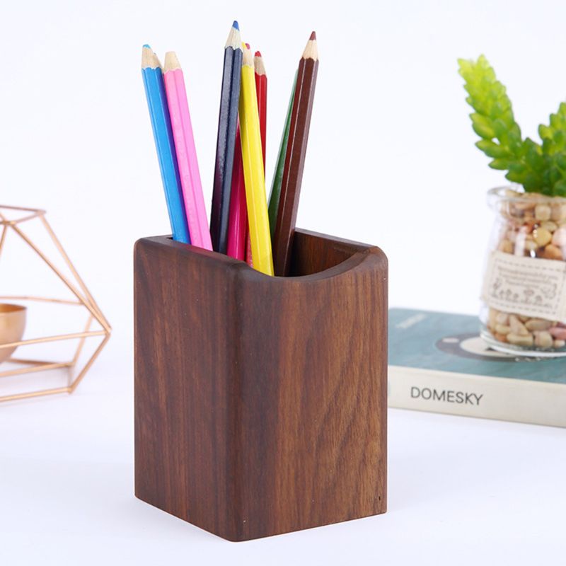 Wooden Pen Holder for Desk