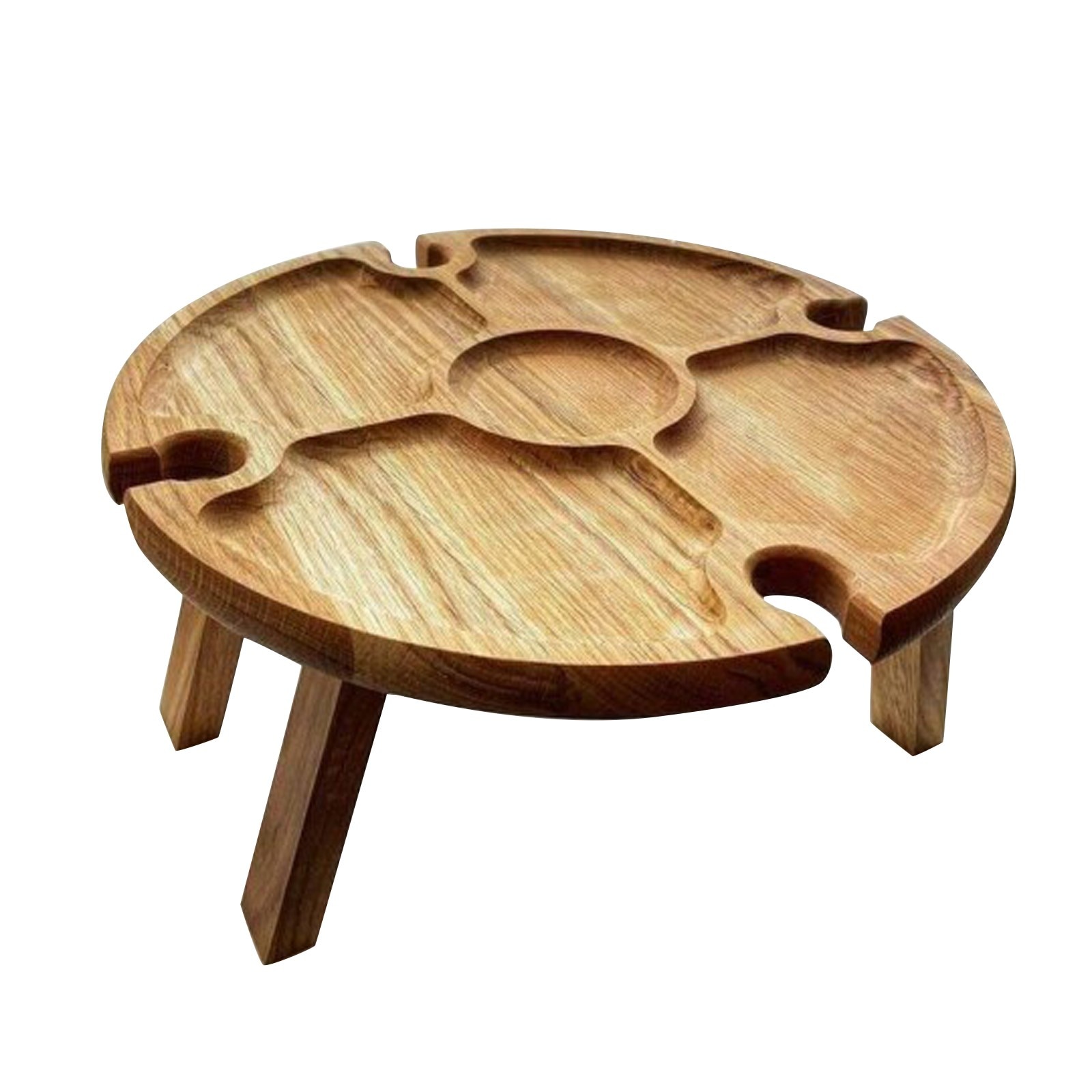 Wooden Picnic Table with Wine Holder Wooden Picnic Table with Wine Holder