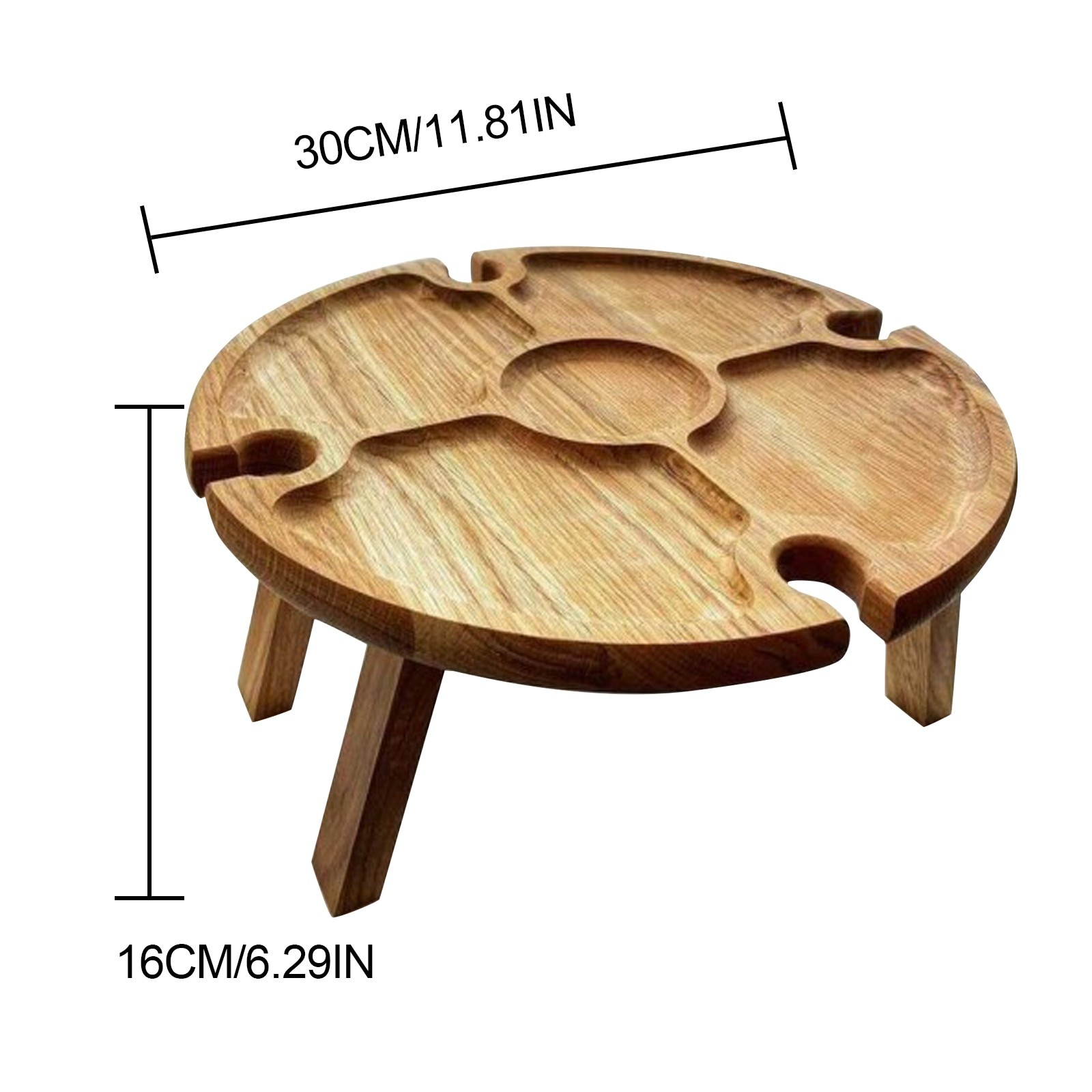 Wooden Picnic Table with Wine Holder Wooden Picnic Table with Wine Holder