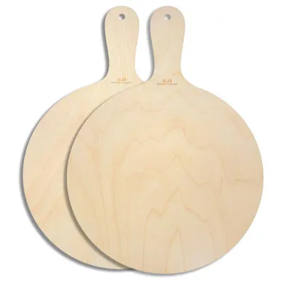 Wooden Pizza Boards (2 Pcs) Wooden Pizza Boards (2 Pcs)