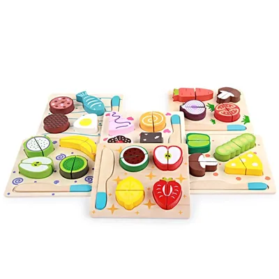 Wooden Play Food Cutting Veggies Fruits Wooden Play Food Cutting Veggies Fruits