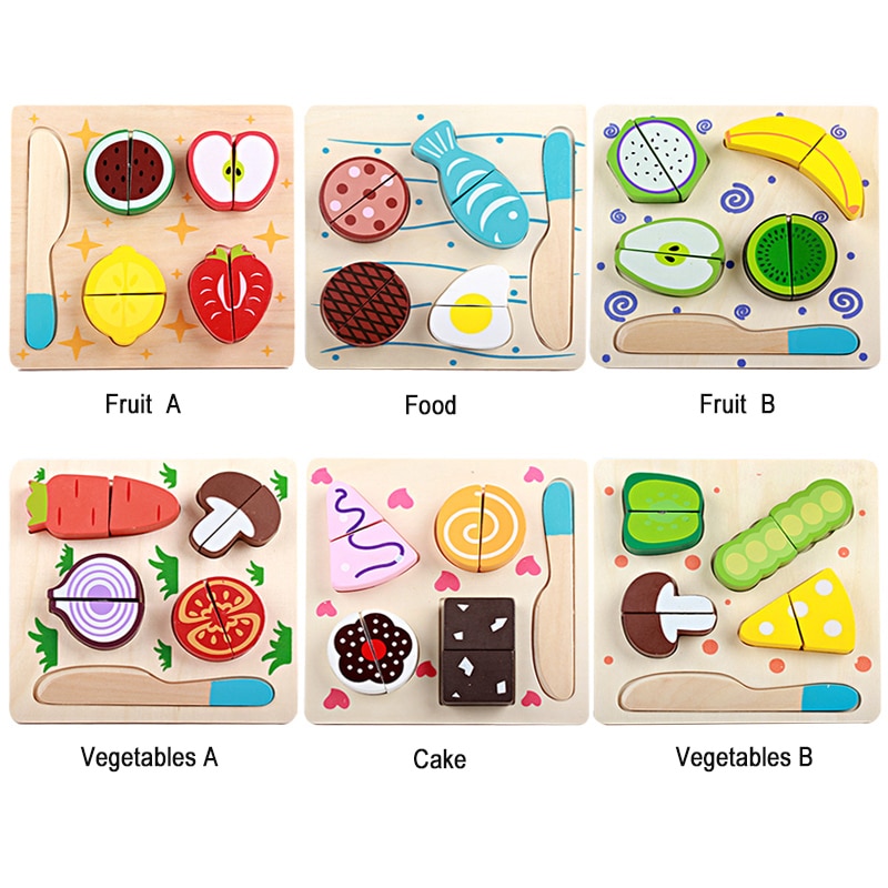 Wooden Play Food Cutting Veggies Fruits Wooden Play Food Cutting Veggies Fruits