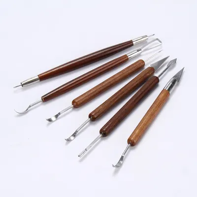 Wooden Polymer Clay Sculpting Tools (6pcs) Wooden Polymer Clay Sculpting Tools (6pcs)