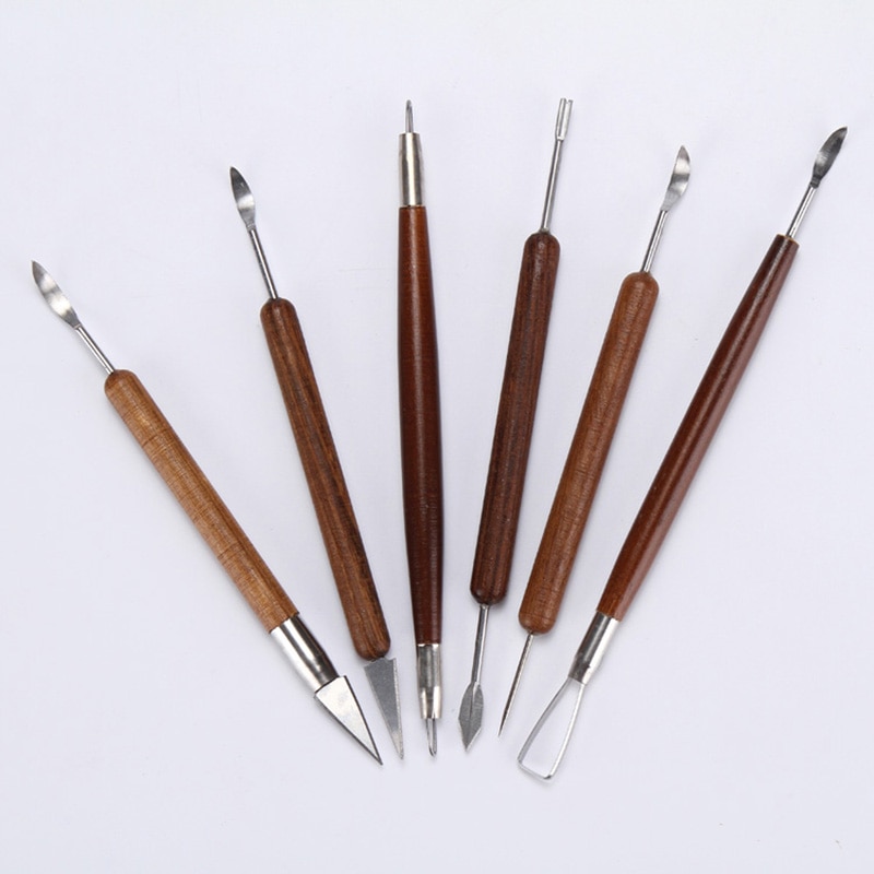 Wooden Polymer Clay Sculpting Tools (6pcs) Wooden Polymer Clay Sculpting Tools (6pcs)