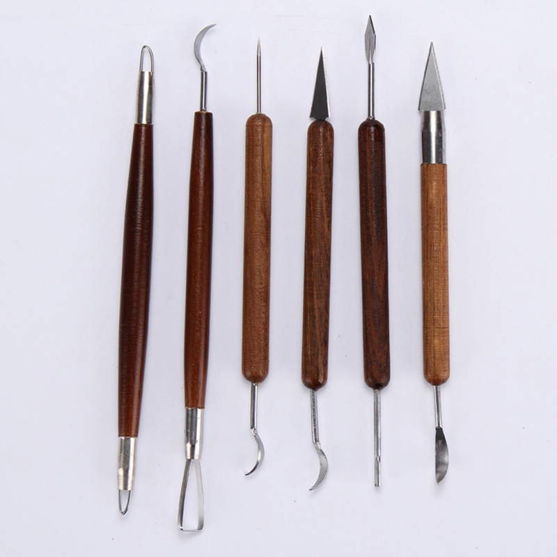 Wooden Polymer Clay Sculpting Tools (6pcs) Wooden Polymer Clay Sculpting Tools (6pcs)
