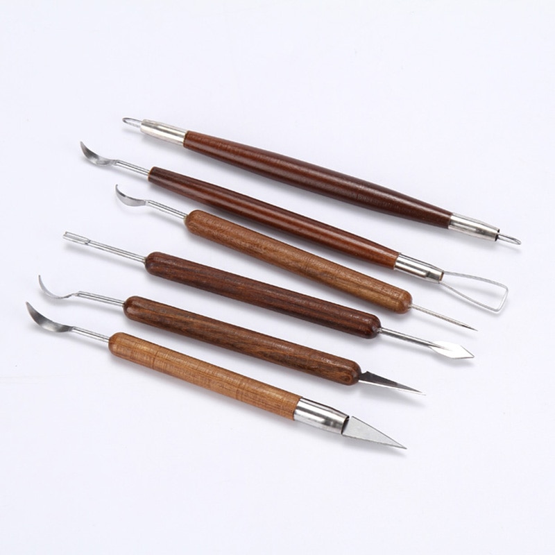 Wooden Polymer Clay Sculpting Tools (6pcs) Wooden Polymer Clay Sculpting Tools (6pcs)