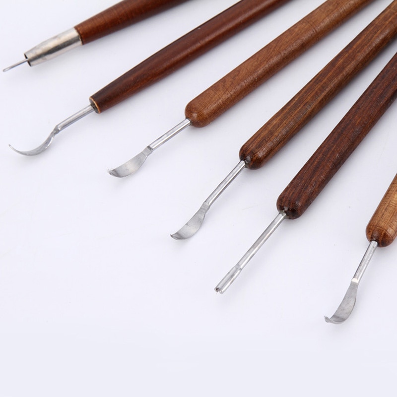Wooden Polymer Clay Sculpting Tools (6pcs) Wooden Polymer Clay Sculpting Tools (6pcs)