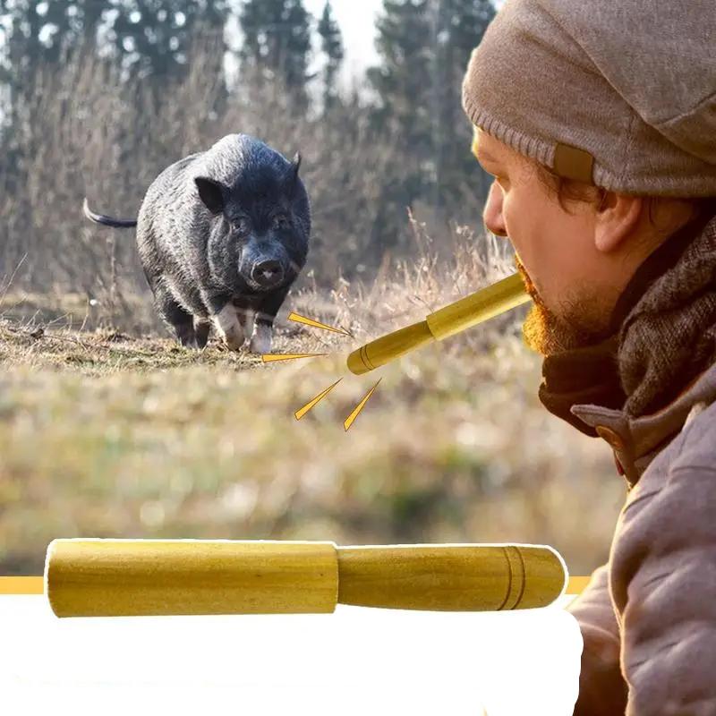 Wooden Portable Imitation Sound Hog Call Tool Outdoor log wild boar whistle to attract wild boars Attract wild boar