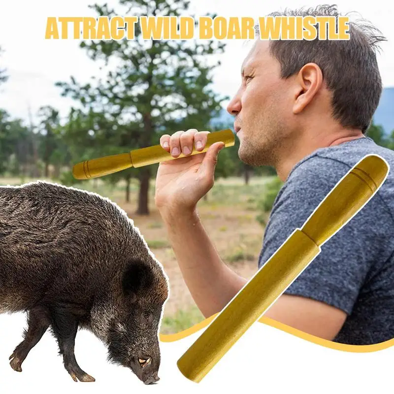 Wooden Portable Imitation Sound Hog Call Tool Outdoor log wild boar whistle to attract wild boars Attract wild boar