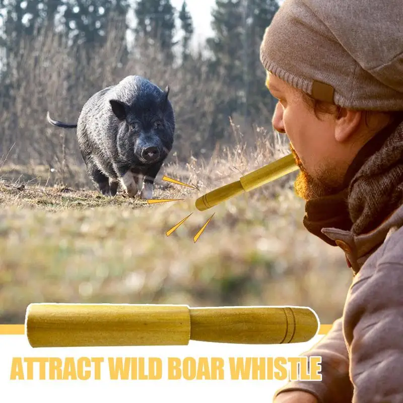 Wooden Portable Imitation Sound Hog Call Tool Outdoor log wild boar whistle to attract wild boars Attract wild boar