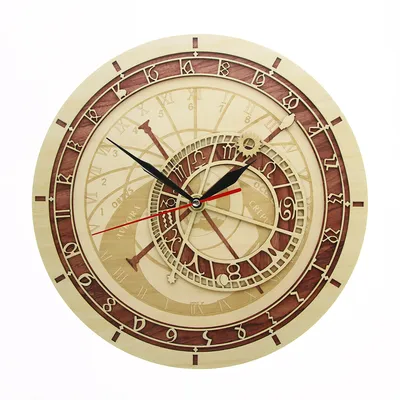 Wooden Prague Astronomical Wall Clock Wooden Prague Astronomical Wall Clock