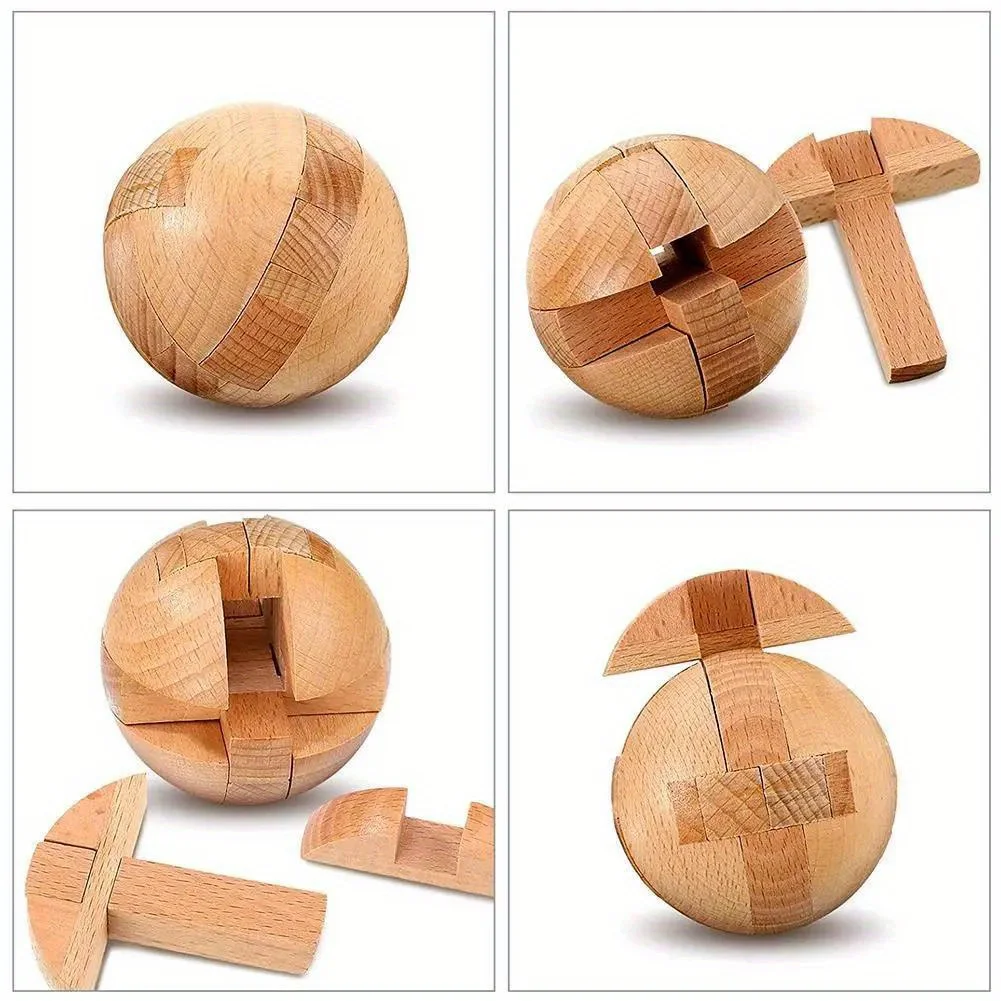 Wooden Puzzle, Magic Ball Brain Teaser Toy, Intelligence Game, Ball Puzzle Halloween, Christmas, Thanksgiving Day Gift Wooden Puzzle, Magic Ball Brain Teaser Toy, Intelligence Game, Ball Puzzle Halloween, Christmas, Thanksgiving Day Gift