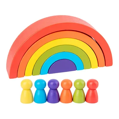 Wooden Rainbow Stacking Toy (12pcs) Wooden Rainbow Stacking Toy (12pcs)