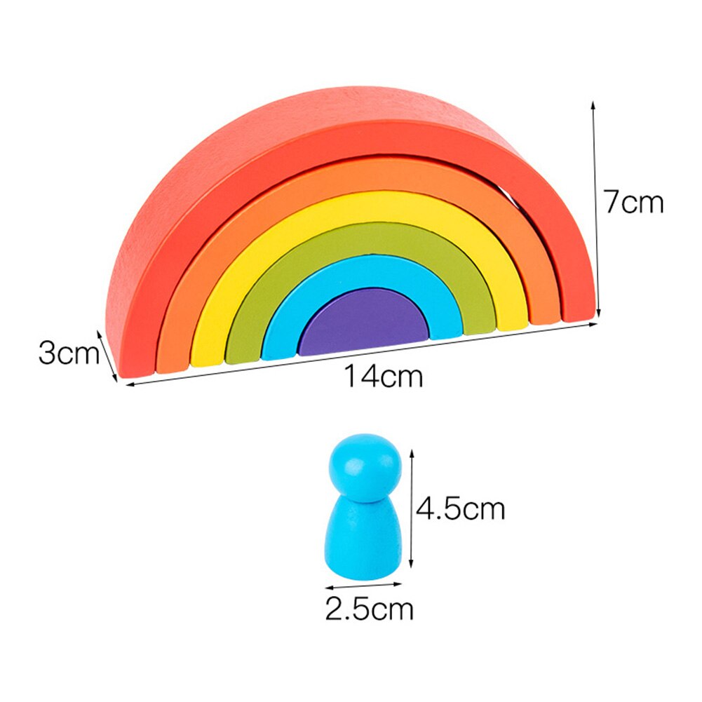 Wooden Rainbow Stacking Toy (12pcs) Wooden Rainbow Stacking Toy (12pcs)
