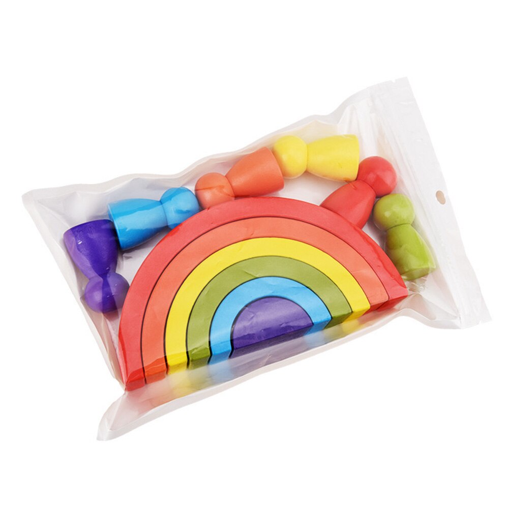 Wooden Rainbow Stacking Toy (12pcs) Wooden Rainbow Stacking Toy (12pcs)