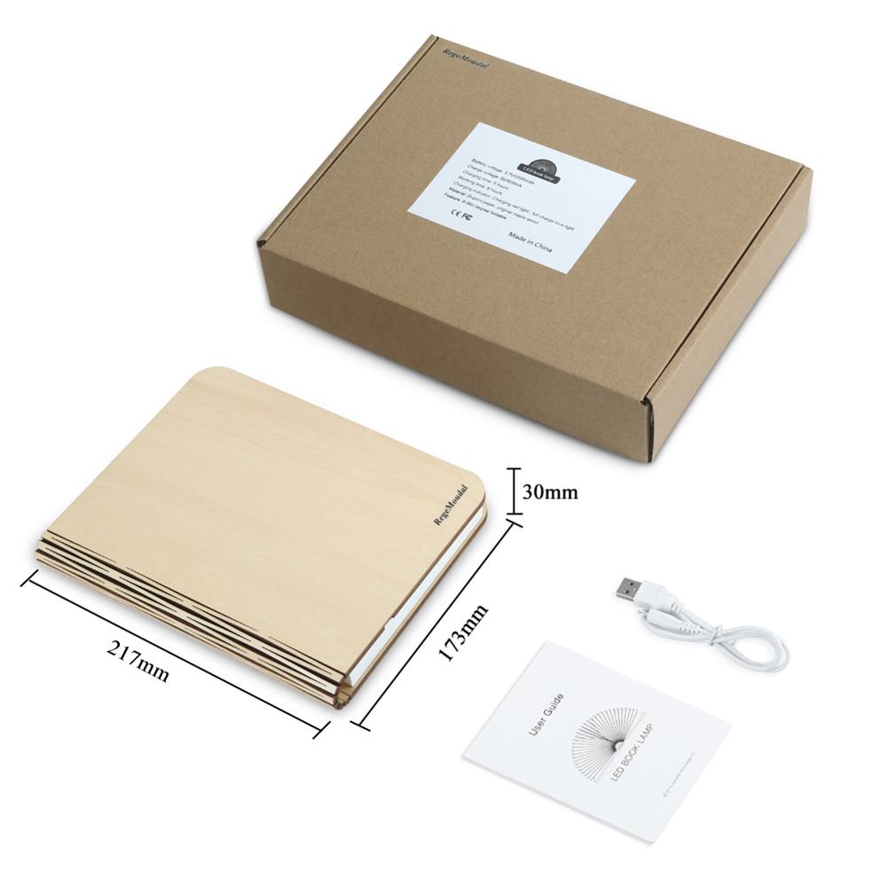 Wooden Rechargeable Book Night Light Wooden Rechargeable Book Night Light