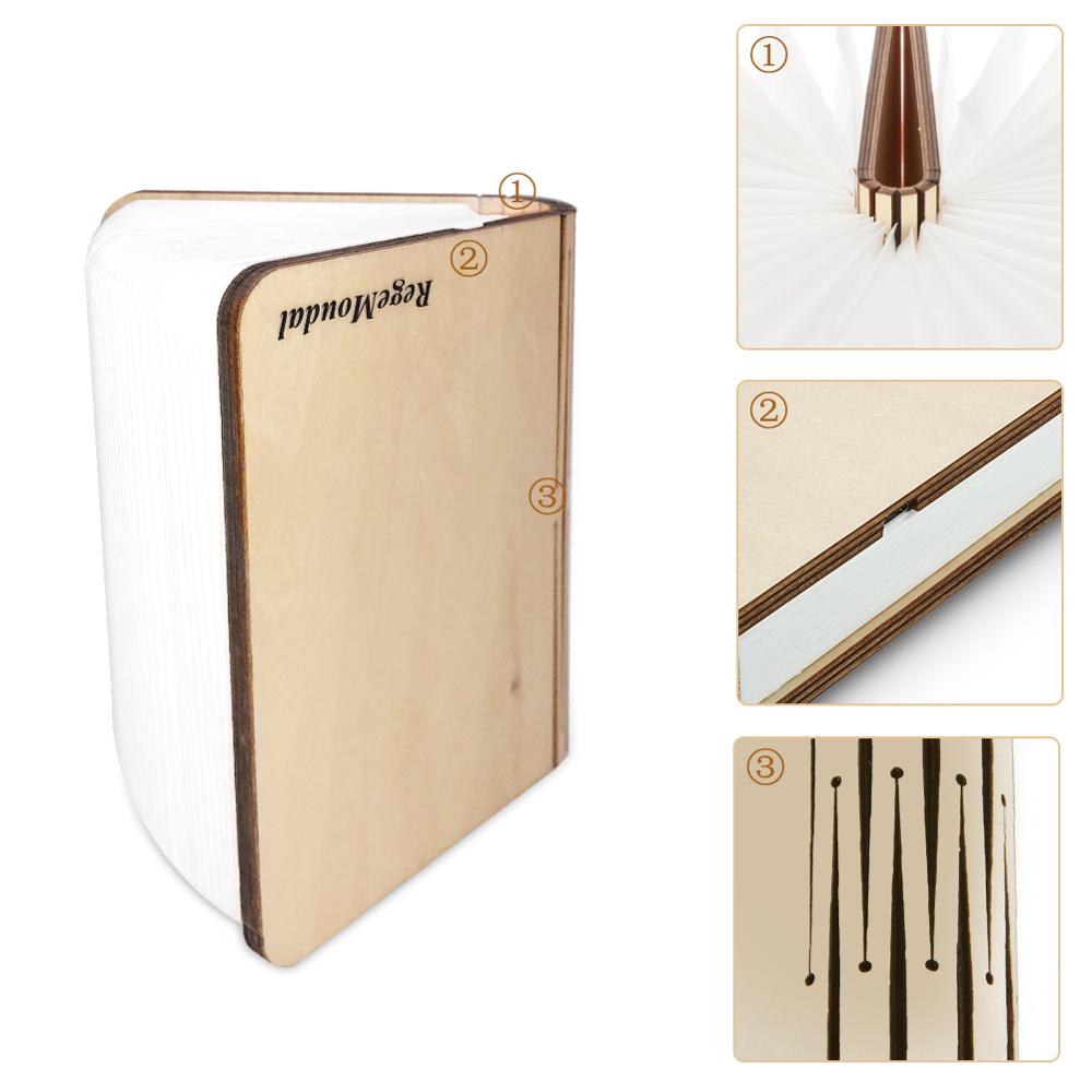 Wooden Rechargeable Book Night Light Wooden Rechargeable Book Night Light