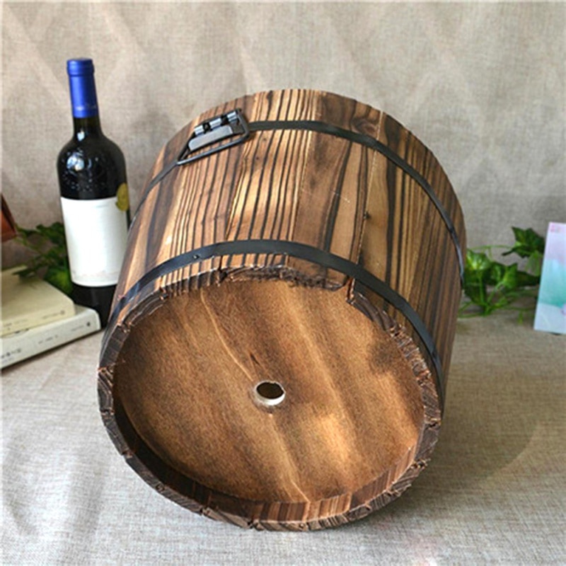 Wooden Retro Barrel Flower Pot
