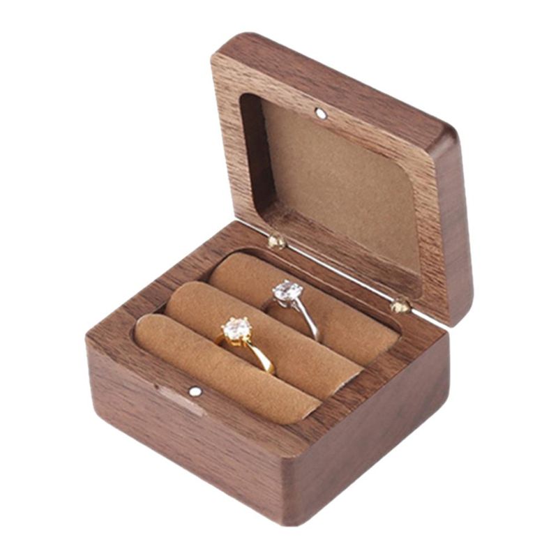 Wooden Ring Box Double Ring Storage Box Wooden Ring Box Double Ring Storage Box