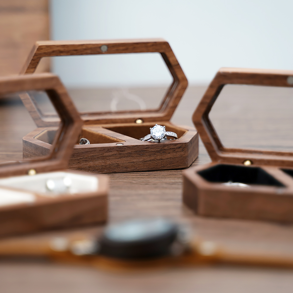 Wooden Ring Holder for Wedding