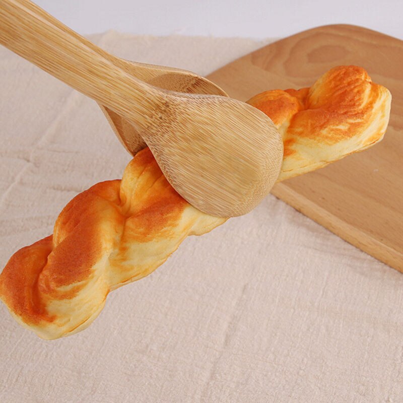 Wooden Salad Tongs Silicone Handle Wooden Salad Tongs Silicone Handle