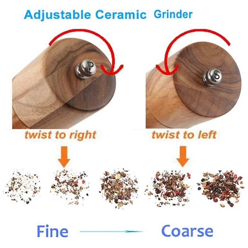 Wooden Salt and Pepper Mills (2pcs) Wooden Salt and Pepper Mills (2pcs)