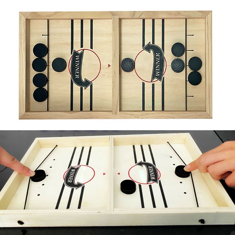 Wooden Sling Hockey Board Game