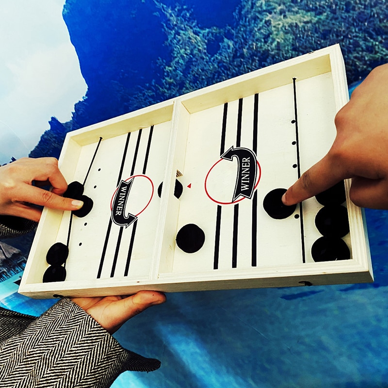 Wooden Sling Hockey Board Game