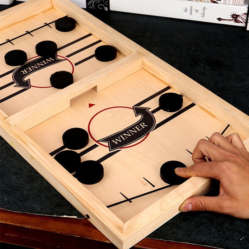 Wooden Sling Hockey Board Game
