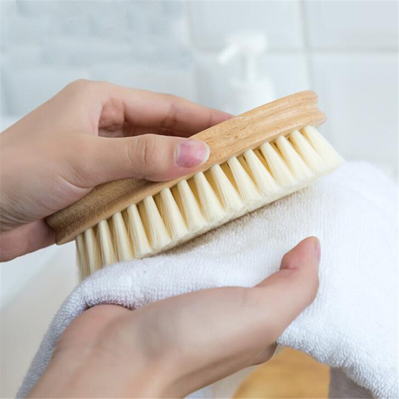 Wooden Soft Bristle Clothes Washing Brush