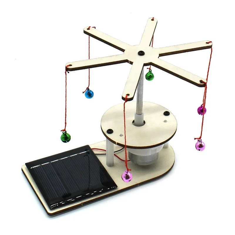 Wooden Solar Energy Conversion Model Kids Science Toy Technology Physics Kit Learning Educational Toys for Children