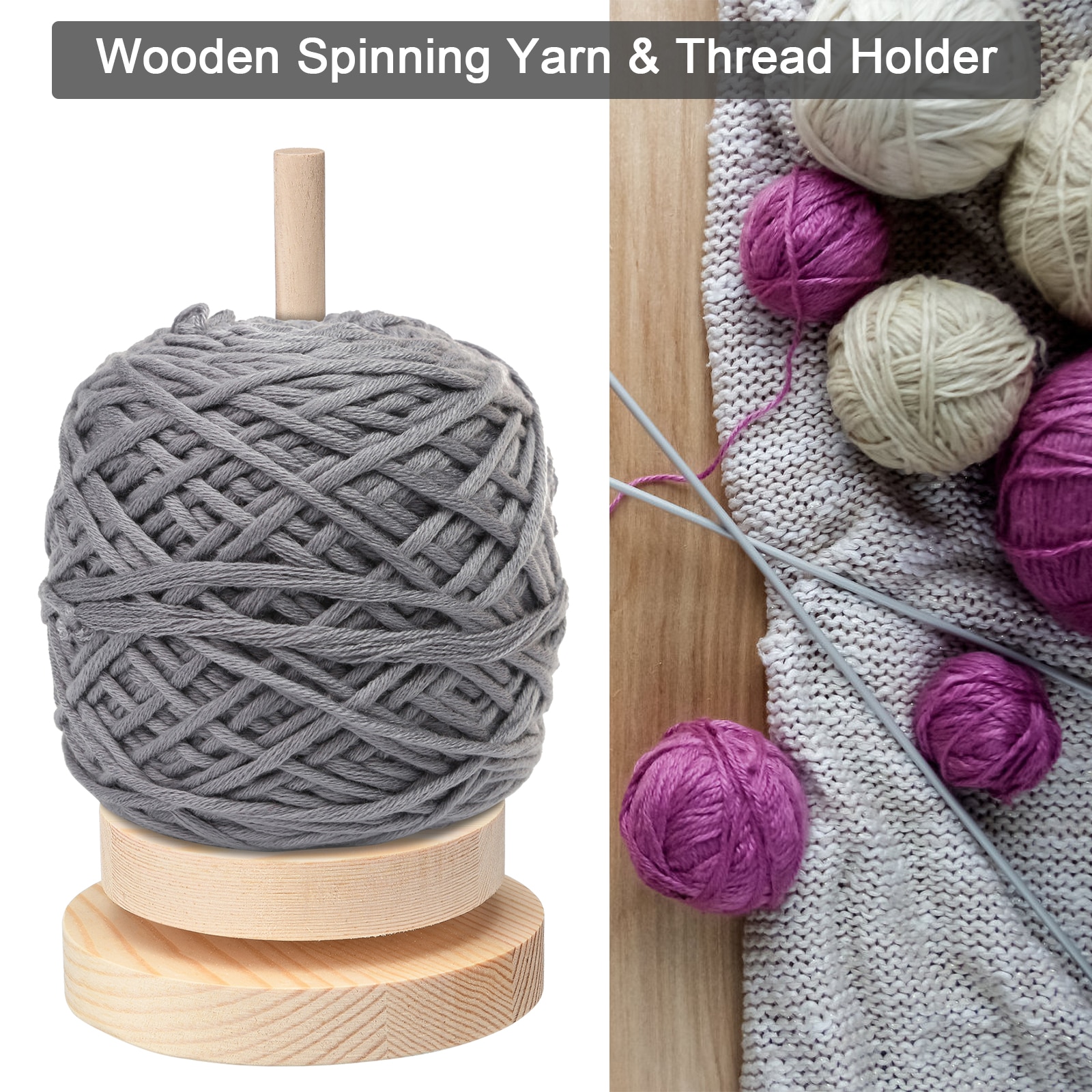 Wooden Spinning Yarn Holder Wooden Spinning Yarn Holder