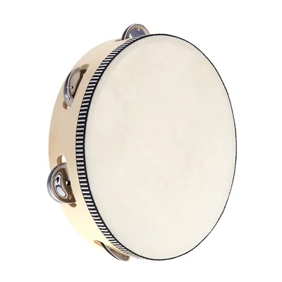 Wooden Tambourine Musical Instrument