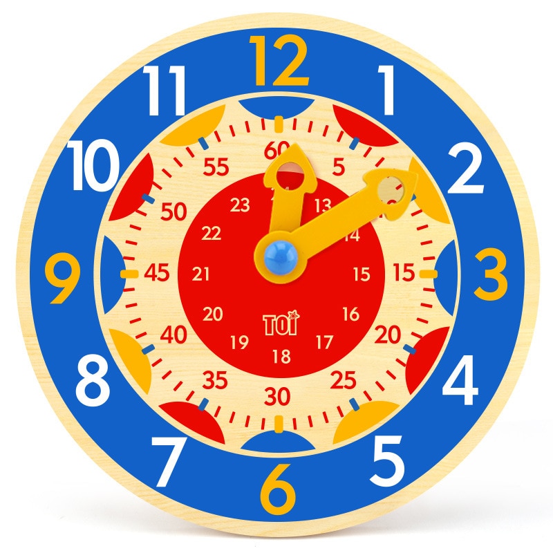 Wooden Teaching Clock for Kids Wooden Teaching Clock for Kids