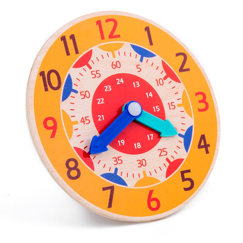 Wooden Teaching Clock for Kids Wooden Teaching Clock for Kids