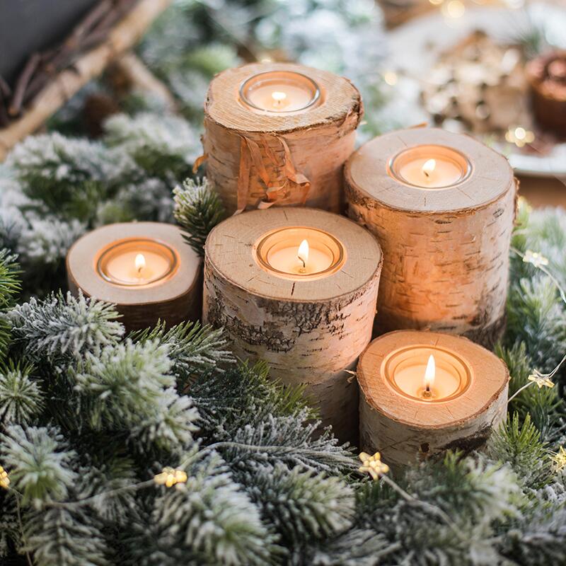 Wooden Tealight Candle Holders Set (3pcs) Wooden Tealight Candle Holders Set (3pcs)