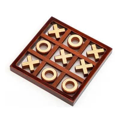 Wooden Tic Tac Toe Board Game Set Wooden Tic Tac Toe Board Game Set