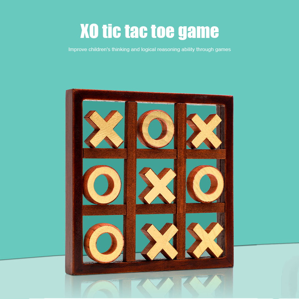 Wooden Tic Tac Toe Board Game Set Wooden Tic Tac Toe Board Game Set