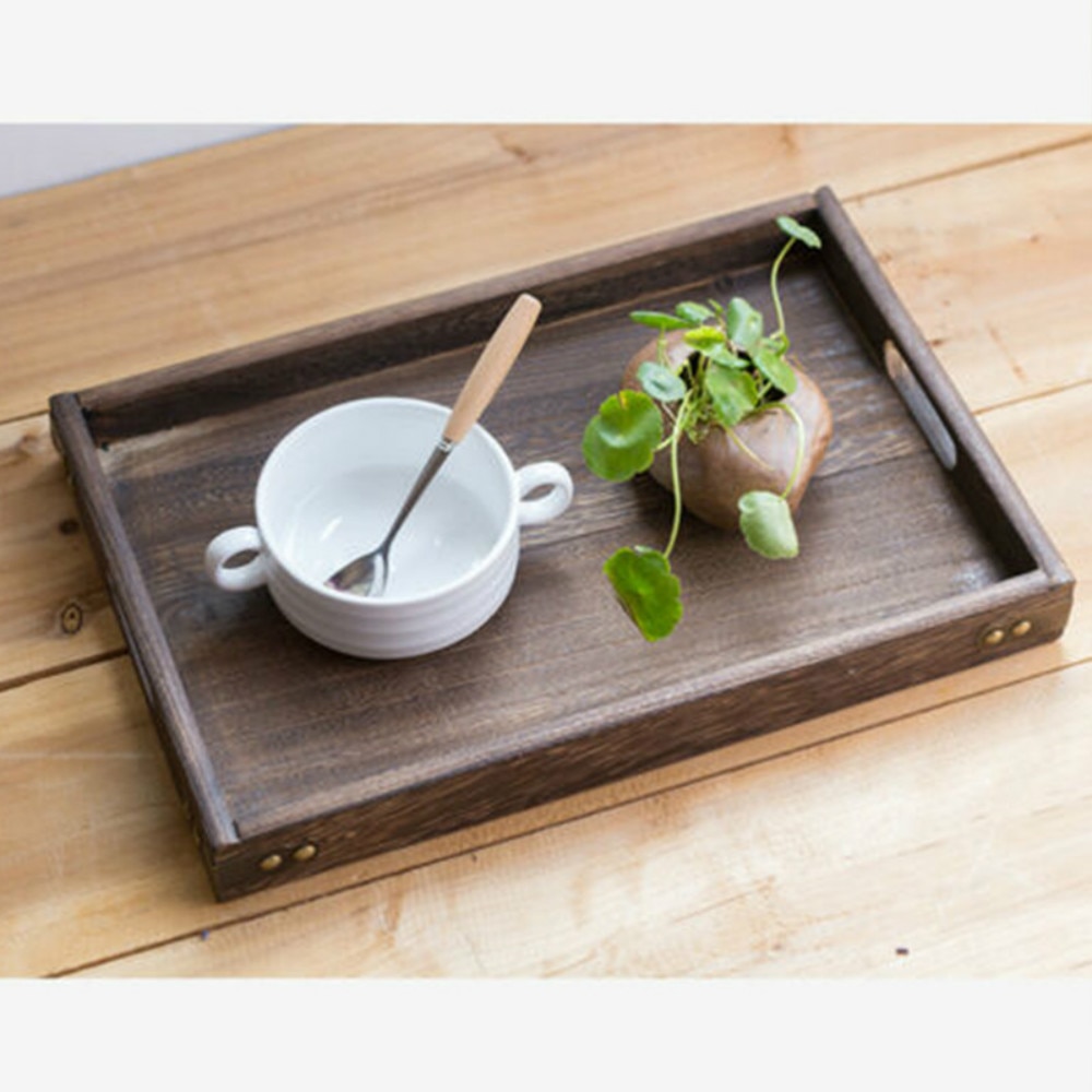Wooden Tray with Handles Serving Tray Wooden Tray with Handles Serving Tray