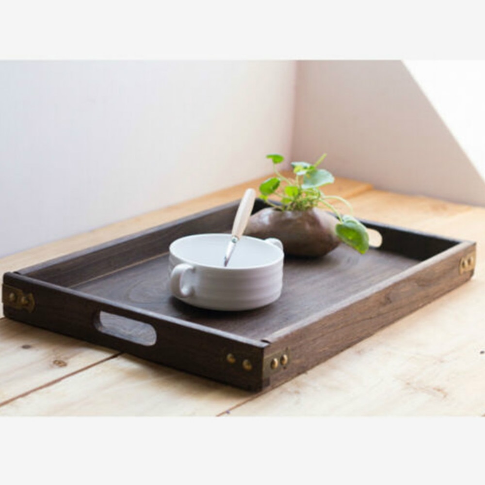 Wooden Tray with Handles Serving Tray Wooden Tray with Handles Serving Tray