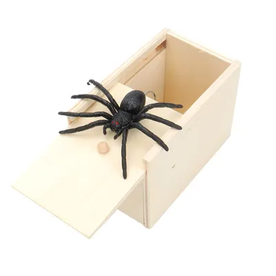 Wooden Trick Spider Box Prank Toy