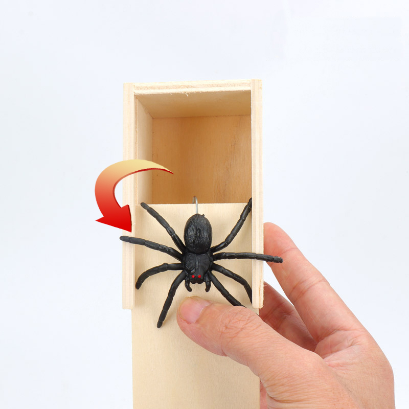 Wooden Trick Spider Box Prank Toy