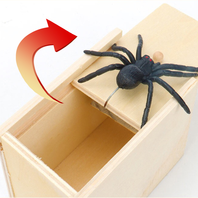 Wooden Trick Spider Box Prank Toy