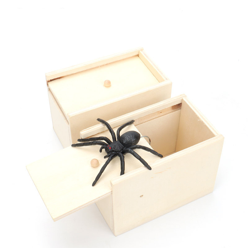 Wooden Trick Spider Box Prank Toy
